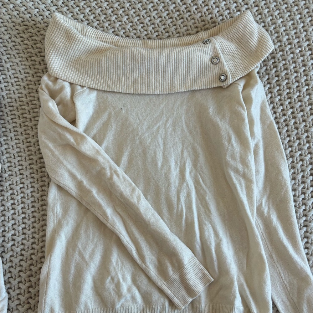 Ralph Lauren Off the Shoulder Cashmere Sweater